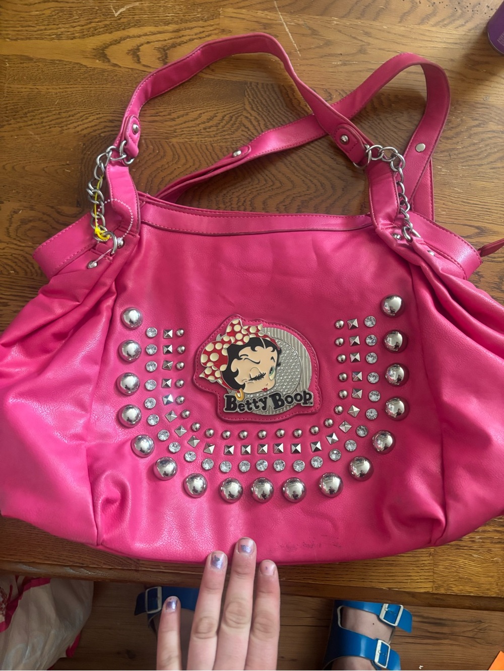 Betty boop pink rhinestone  purse